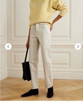 Toteme mid rise straight leg in ecru